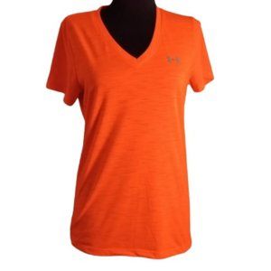 UnderArmour S Heat Gear Tee Shirt Orange Threadborne